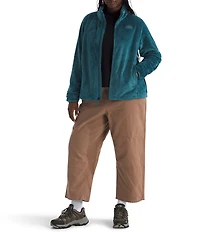 The North Face Plus Size Osito Silken Raschel Fleece Stand Collar Front Zip Jacket