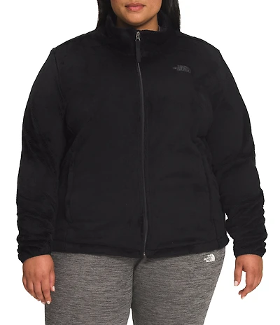 The North Face Plus Size Osito Silken Raschel Fleece Stand Collar Front Zip Jacket