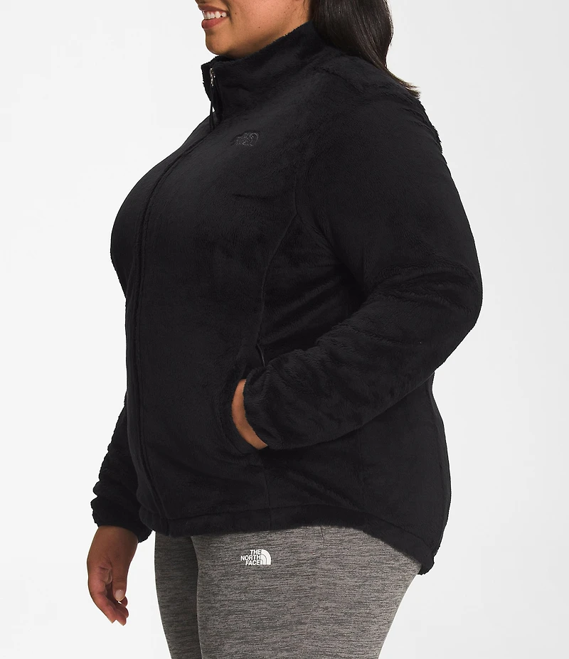 The North Face Plus Size Osito Silken Raschel Fleece Stand Collar Front Zip Jacket