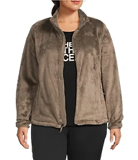 The North Face Plus Size Osito Silken Raschel Fleece Stand Collar Front Zip Jacket
