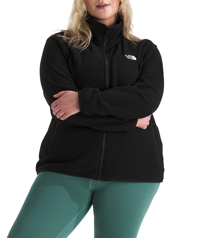 The North Face Plus Size Plus Size Glacier Fleece Stand Collar Long Sleeve Water Resistant Zip Front Jacket