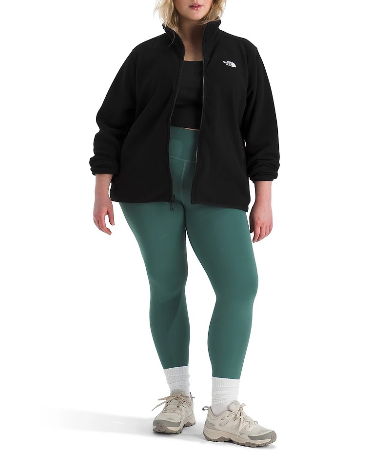 The North Face Plus Size Plus Size Glacier Fleece Stand Collar Long Sleeve Water Resistant Zip Front Jacket