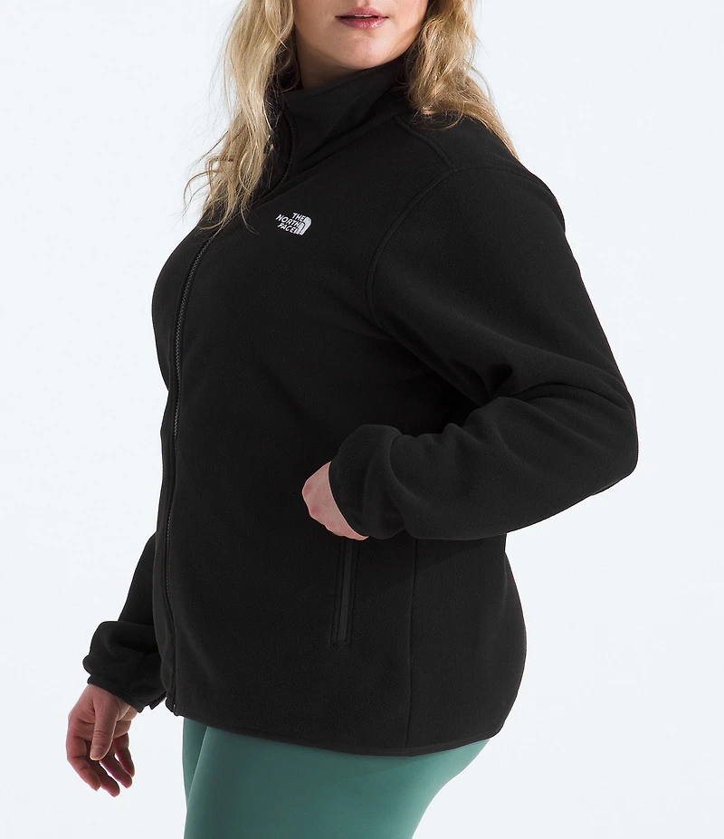The North Face Plus Size Plus Size Glacier Fleece Stand Collar Long Sleeve Water Resistant Zip Front Jacket