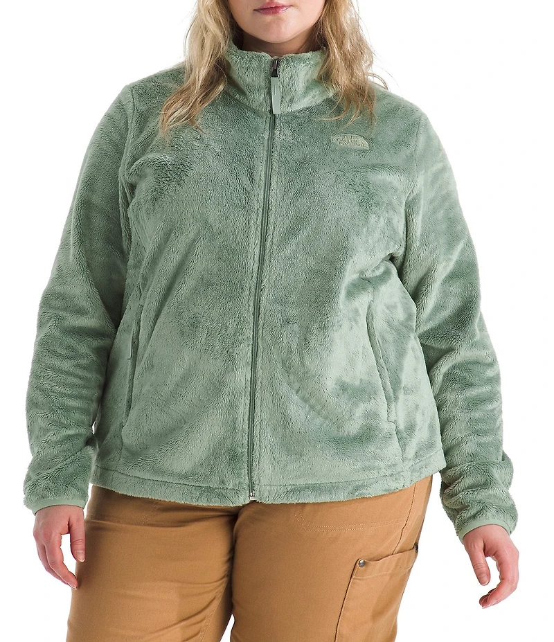 The North Face Plus Size Silken Osito Raschel Fleece Double Layer Stand Collar Zip Front Jacket