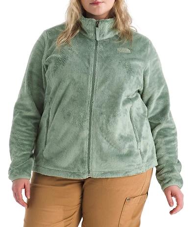 The North Face Plus Size Silken Osito Raschel Fleece Double Layer Stand Collar Zip Front Jacket