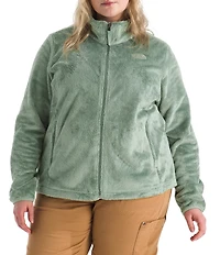 The North Face Plus Size Silken Osito Raschel Fleece Double Layer Stand Collar Zip Front Jacket
