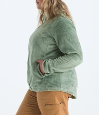 The North Face Plus Size Silken Osito Raschel Fleece Double Layer Stand Collar Zip Front Jacket