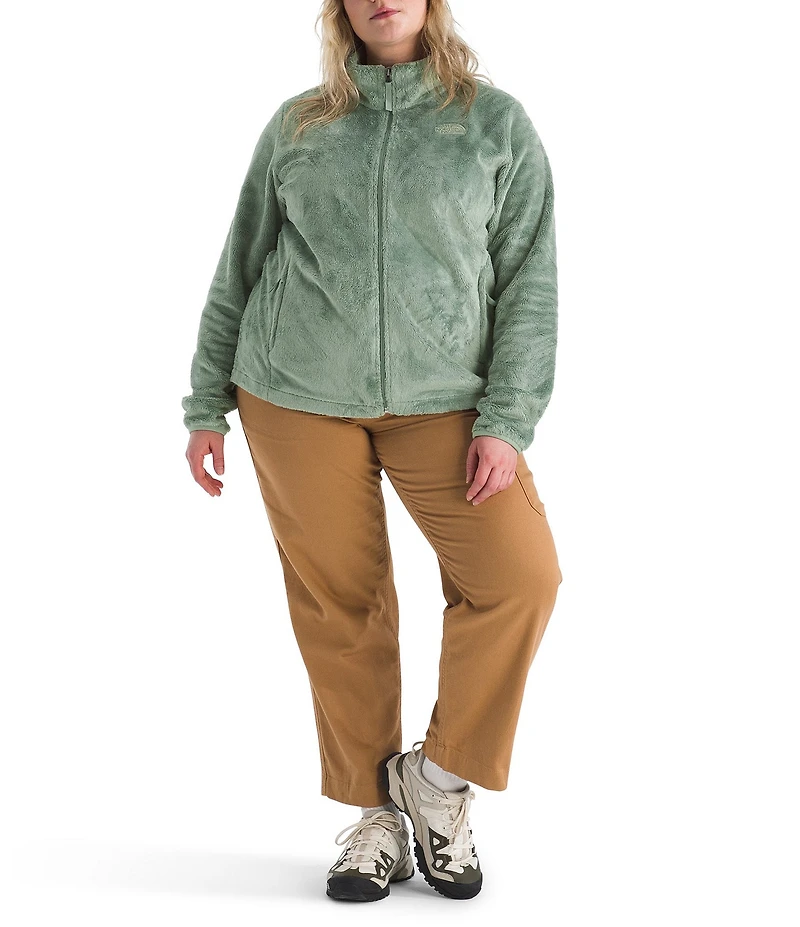 The North Face Plus Size Silken Osito Raschel Fleece Double Layer Stand Collar Zip Front Jacket