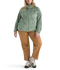 The North Face Plus Size Silken Osito Raschel Fleece Double Layer Stand Collar Zip Front Jacket