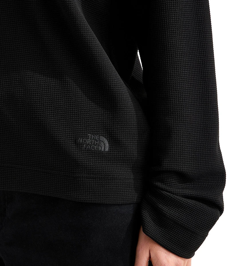 The North Face Ridge Path Waffle Knit Long Sleeve Crew Neck Tee
