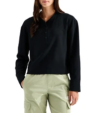The North Face Ridge Path Waffle Knit Long Sleeve Henley Top