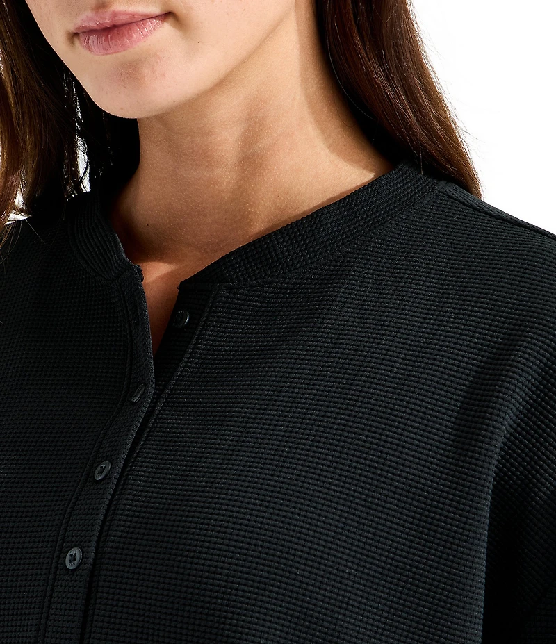 The North Face Ridge Path Waffle Knit Long Sleeve Henley Top
