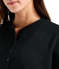 The North Face Ridge Path Waffle Knit Long Sleeve Henley Top