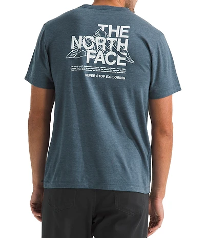 The North Face Short Sleeve Tri-Blend Mountain Sketch T-Shirt