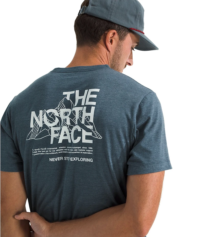 The North Face Short Sleeve Tri-Blend Mountain Sketch T-Shirt