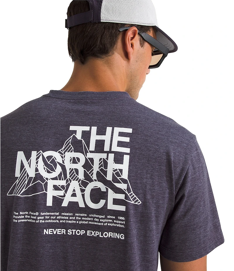 The North Face Short Sleeve Tri-Blend Mountain Sketch T-Shirt