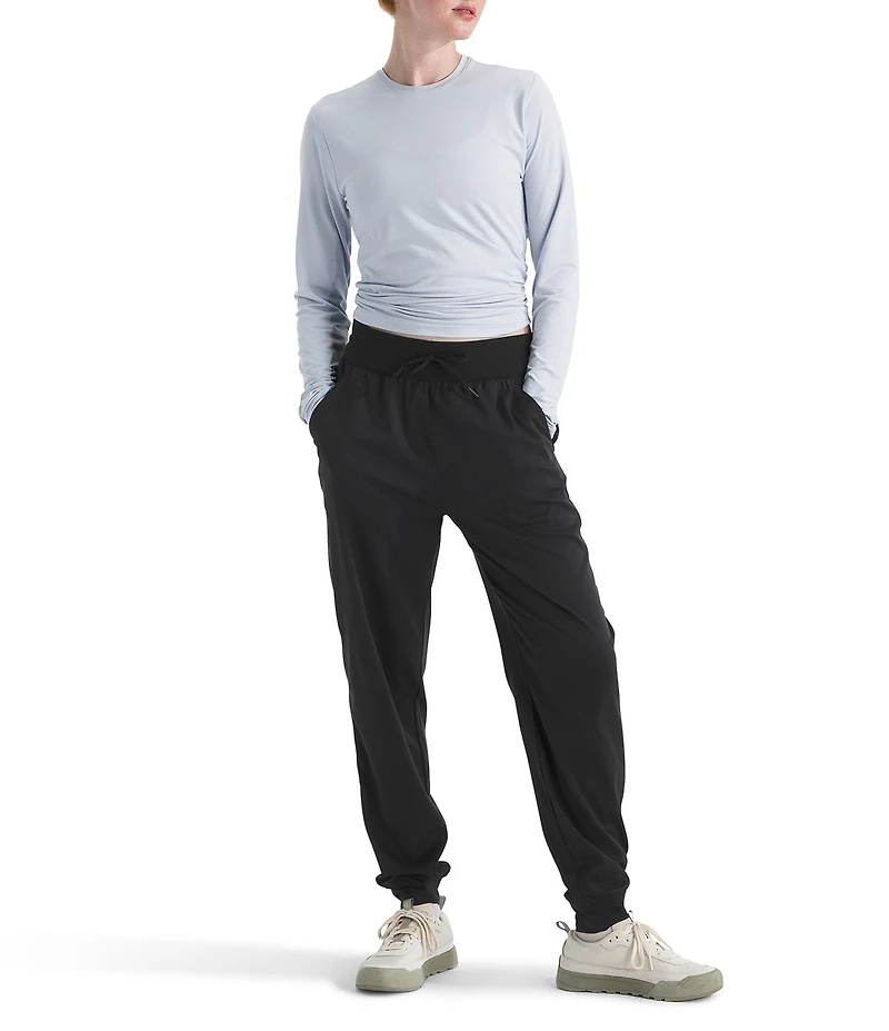 The North Face Aphrodite Arise Rib-Knit Waist Straight Leg Pull-On Jogger