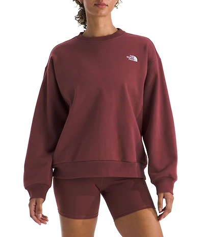 The North Face Evolution Embroidered Logo Crew Neck Long Sleeve Pullover