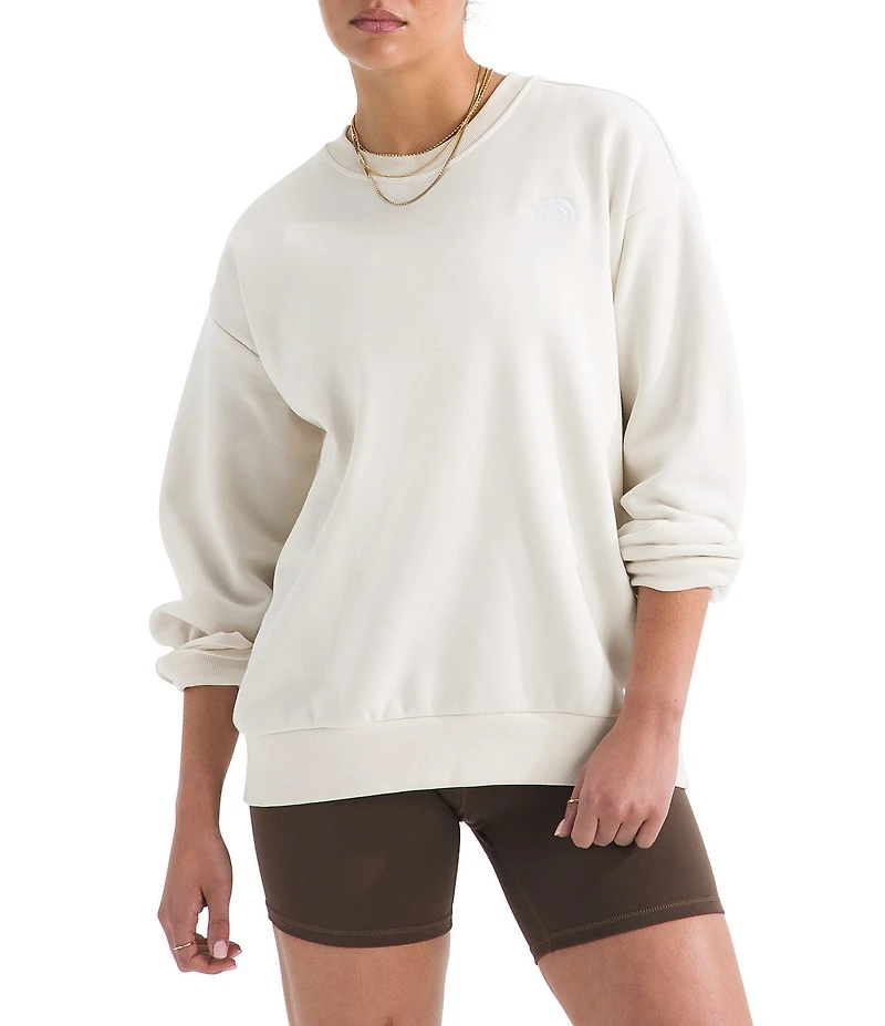 The North Face Evolution Embroidered Logo Crew Neck Long Sleeve Pullover