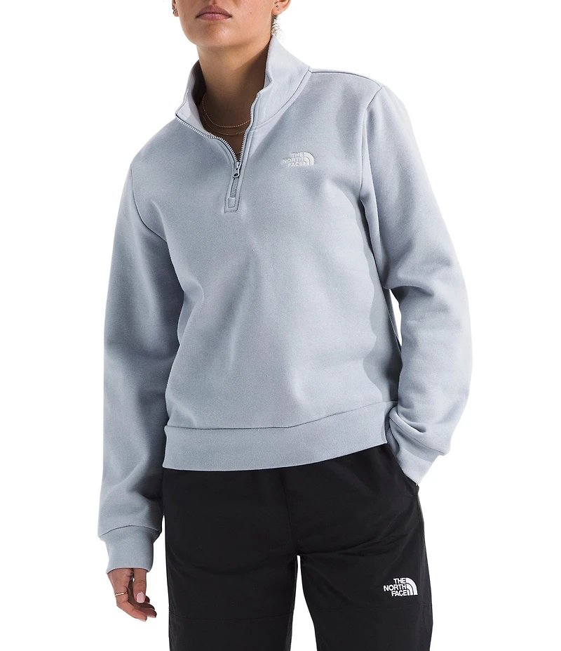 The North Face Evolution Embroidered Logo Mock Neck Quarter Zip Pullover