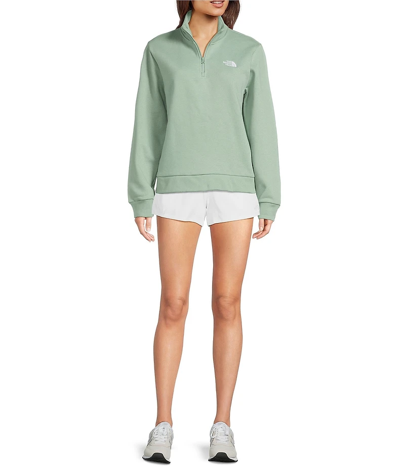 The North Face Evolution Embroidered Logo Mock Neck Quarter Zip Pullover