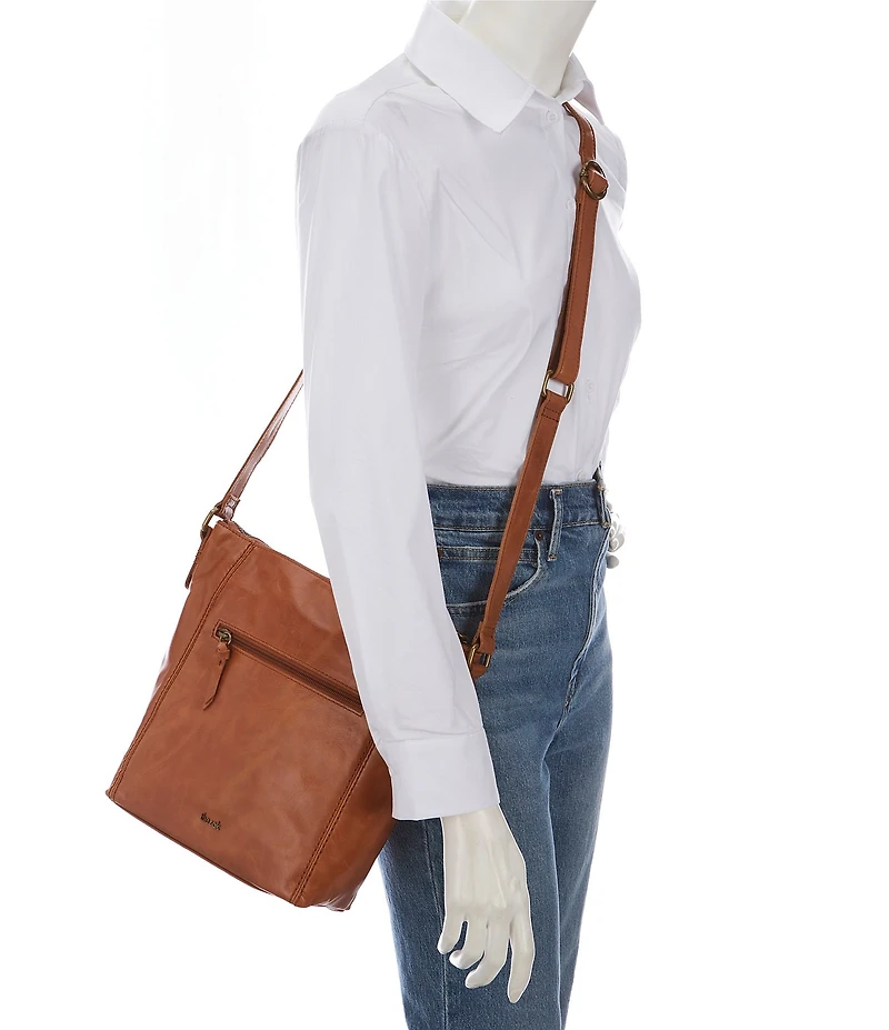 The Sak Ashland Floral Embossed Leather Crossbody Bag
