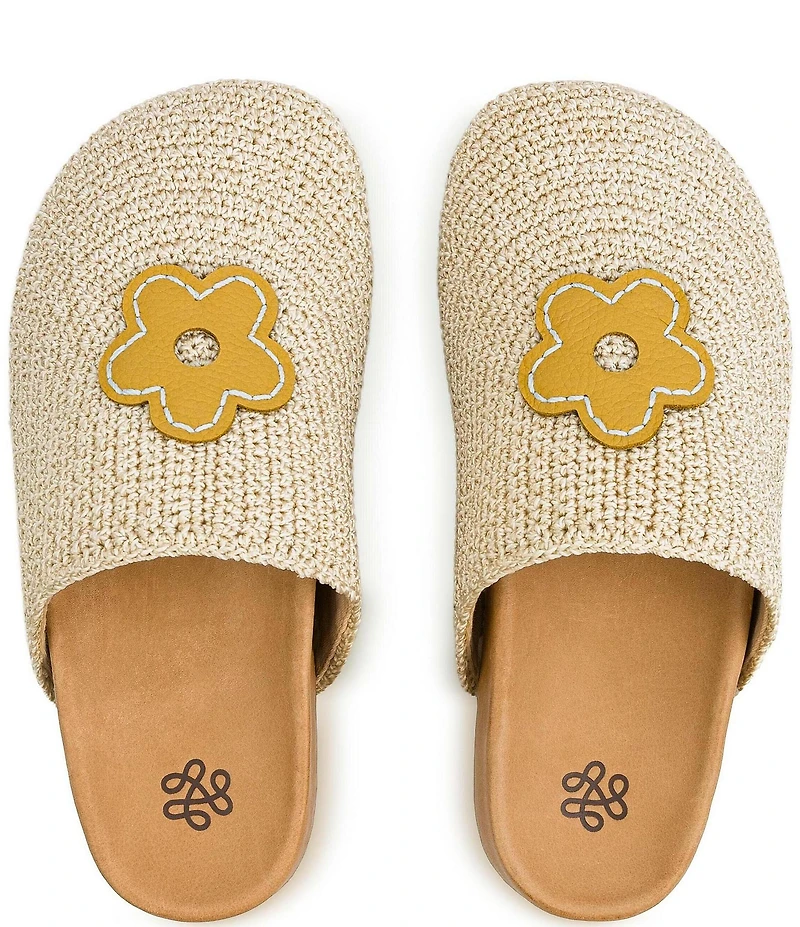 The Sak Bolinas Buttercup Flower Crochet Clogs