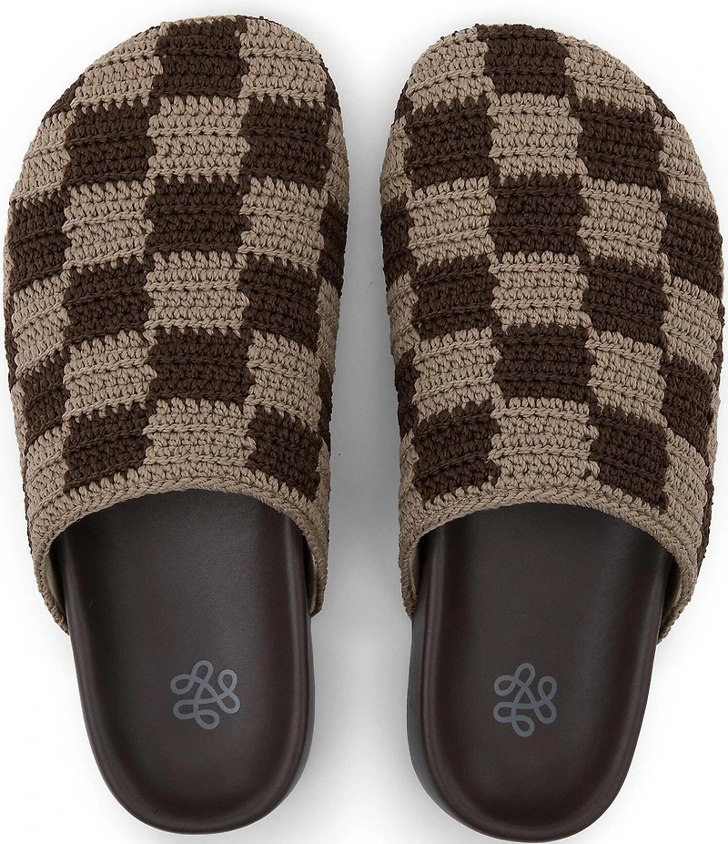 The Sak Bolinas Checkered Print Crochet Clogs