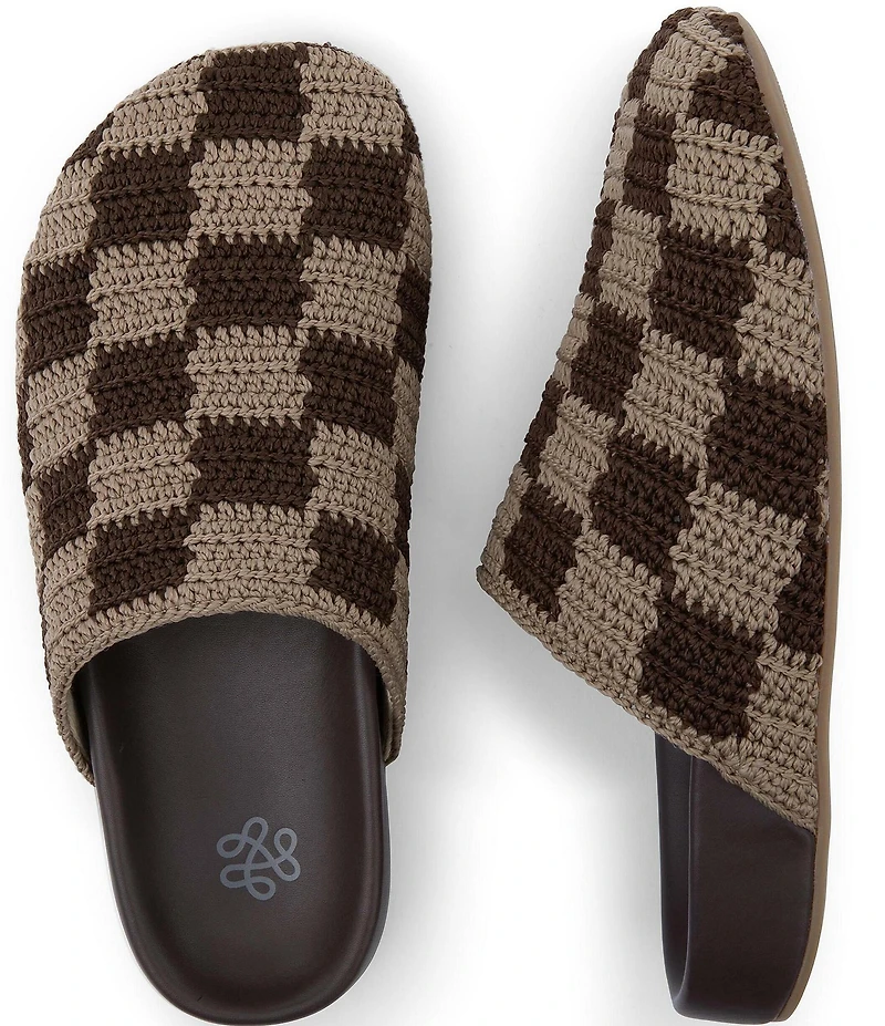 The Sak Bolinas Checkered Print Crochet Clogs