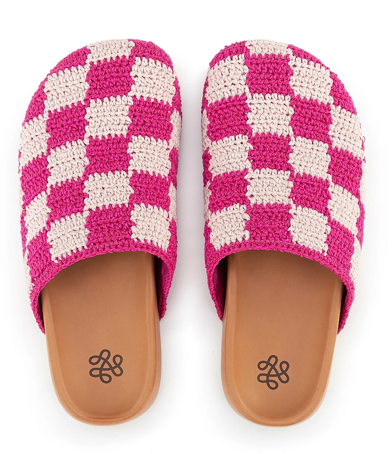 The Sak Bolinas Checkered Print Crochet Clogs