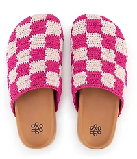 The Sak Bolinas Checkered Print Crochet Clogs