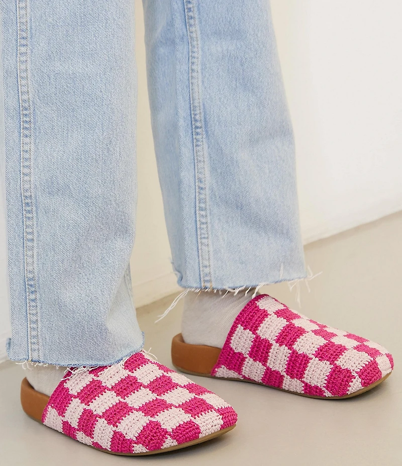 The Sak Bolinas Checkered Print Crochet Clogs