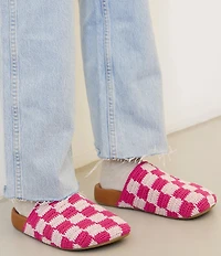 The Sak Bolinas Checkered Print Crochet Clogs