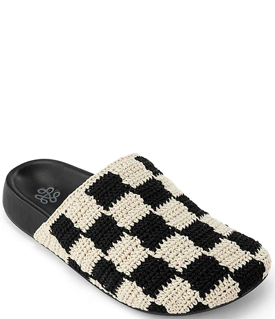 The Sak Bolinas Checkered Print Crochet Clogs