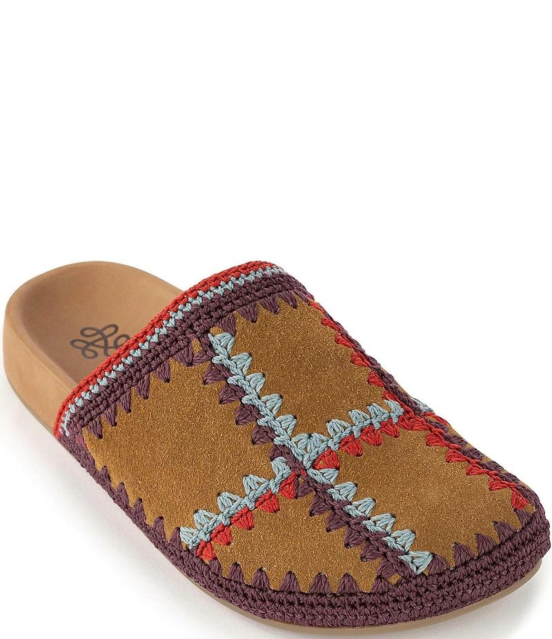 The Sak Bolinas Colorblock Stitch Suede Patchwork Clogs