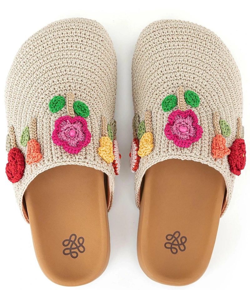 The Sak Bolinas Flower Applique Crochet Clogs