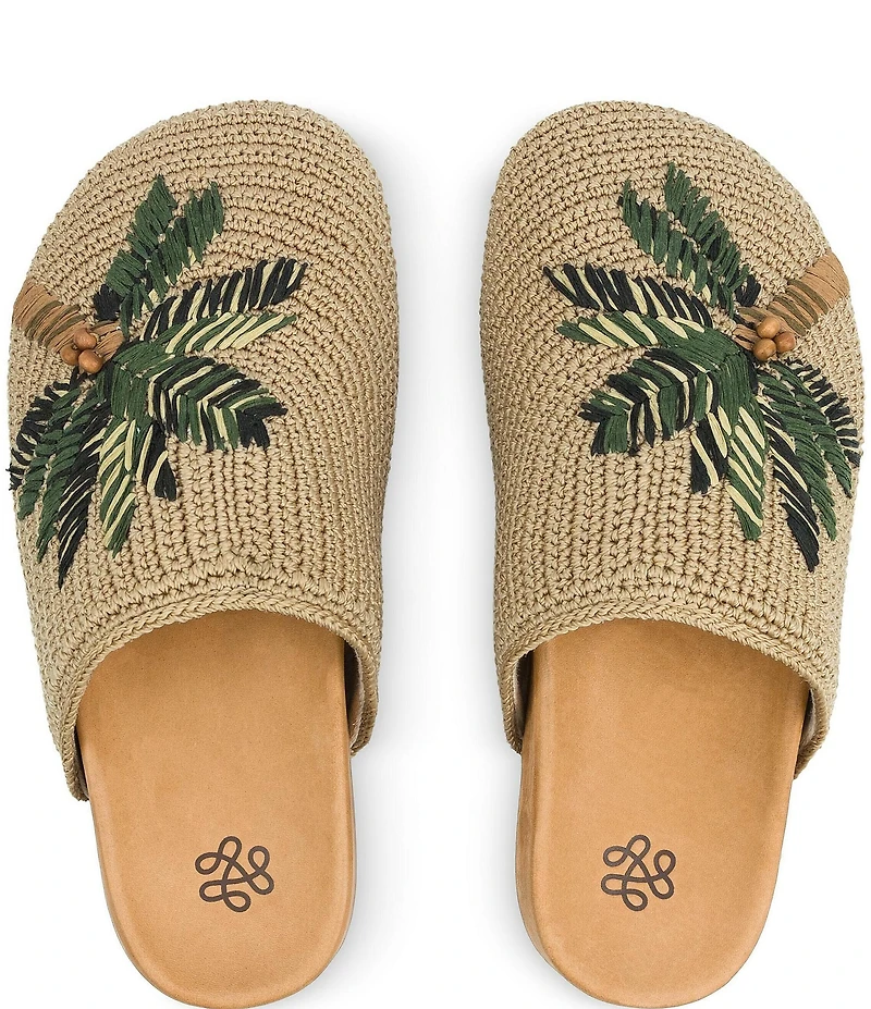The Sak Bolinas Palm Tree Crochet Clogs