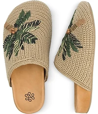 The Sak Bolinas Palm Tree Crochet Clogs