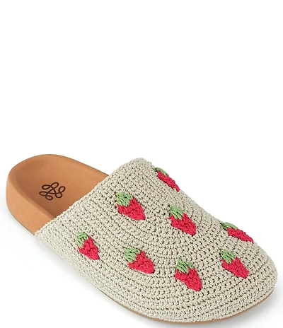 The Sak Bolinas Strawberry Print Crochet Clogs