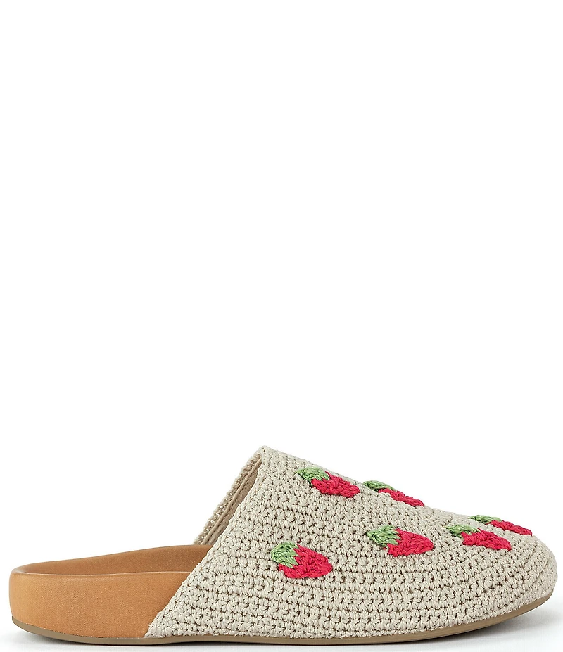 The Sak Bolinas Strawberry Print Crochet Clogs