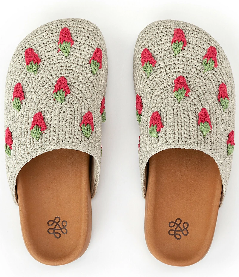 The Sak Bolinas Strawberry Print Crochet Clogs