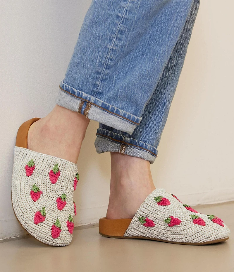 The Sak Bolinas Strawberry Print Crochet Clogs