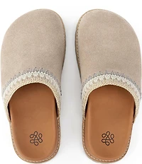 The Sak Bolinas Suede Crochet Trim Lug Sole Clogs