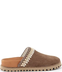 The Sak Bolinas Suede Crochet Trim Lug Sole Clogs