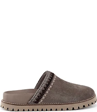 The Sak Bolinas Suede Crochet Trim Lug Sole Clogs