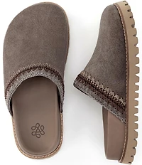 The Sak Bolinas Suede Crochet Trim Lug Sole Clogs