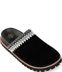The Sak Bolinas Suede Crochet Trim Lug Sole Clogs