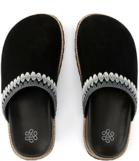 The Sak Bolinas Suede Crochet Trim Lug Sole Clogs