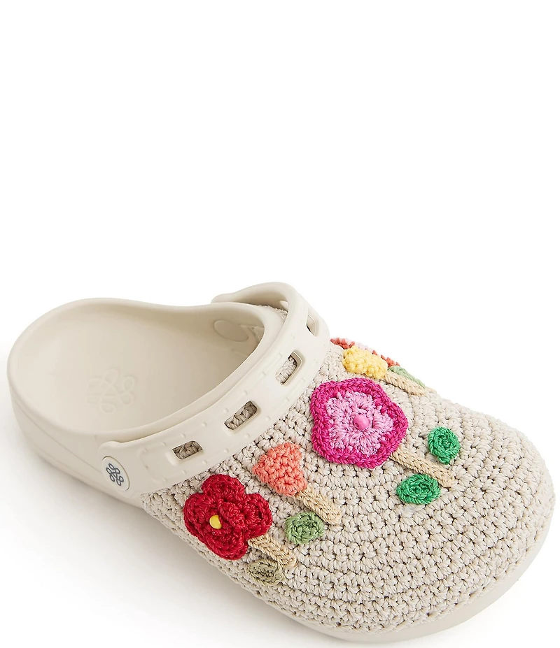 The Sak Crochet Flower Applique EVA Clogs