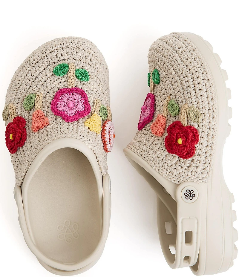 The Sak Crochet Flower Applique EVA Clogs